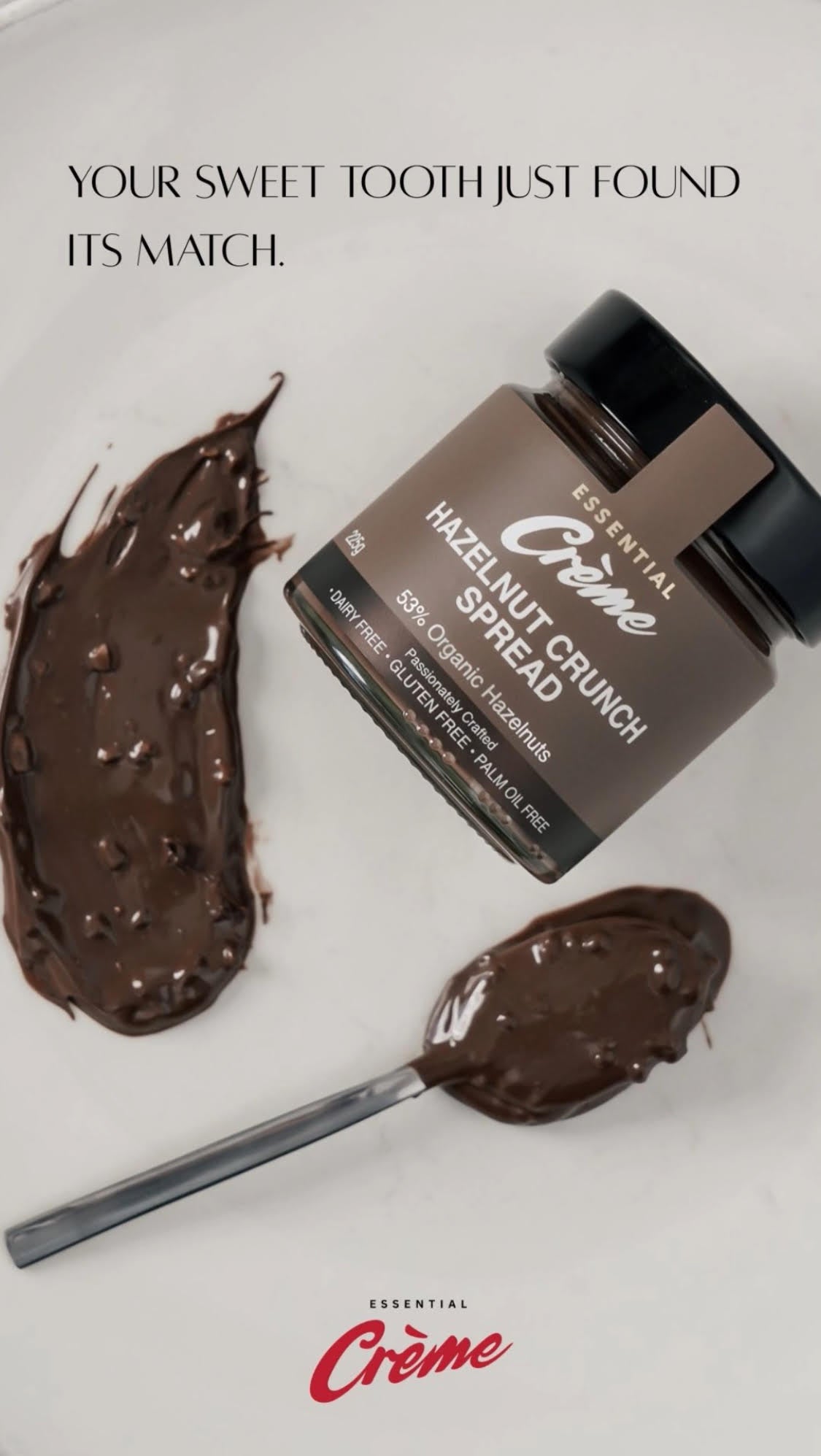 Hazelnut Crunch Spread - Palm Oil Free Dairy Free Gluten Free Australian Made
