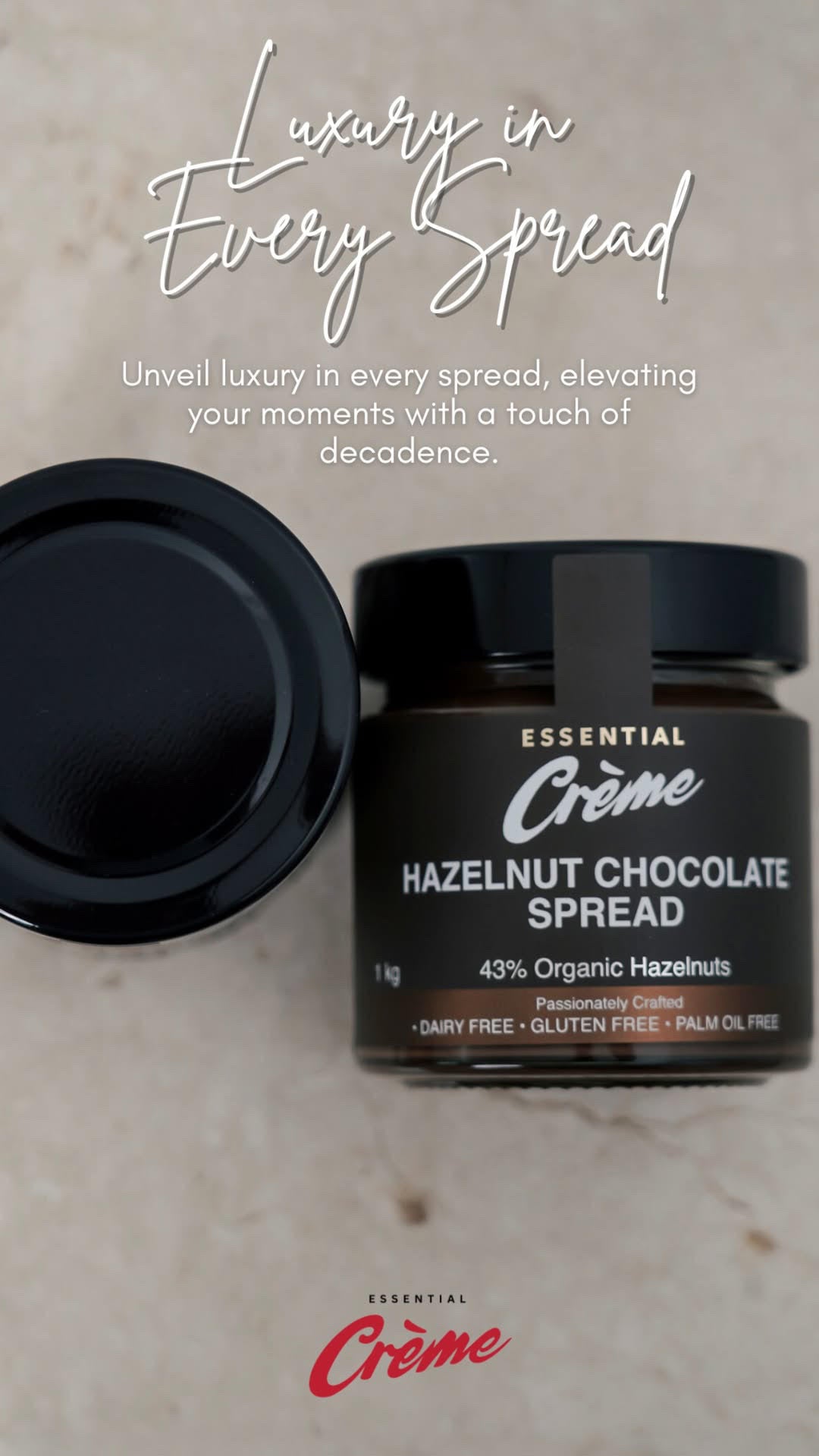 Organic Hazelnut Chocolate Spread Gluten Free Hazelnut Chocolate Spread Dairy Free Hazelnut Chocolate Spread Vegan Hazelnut Chocolate