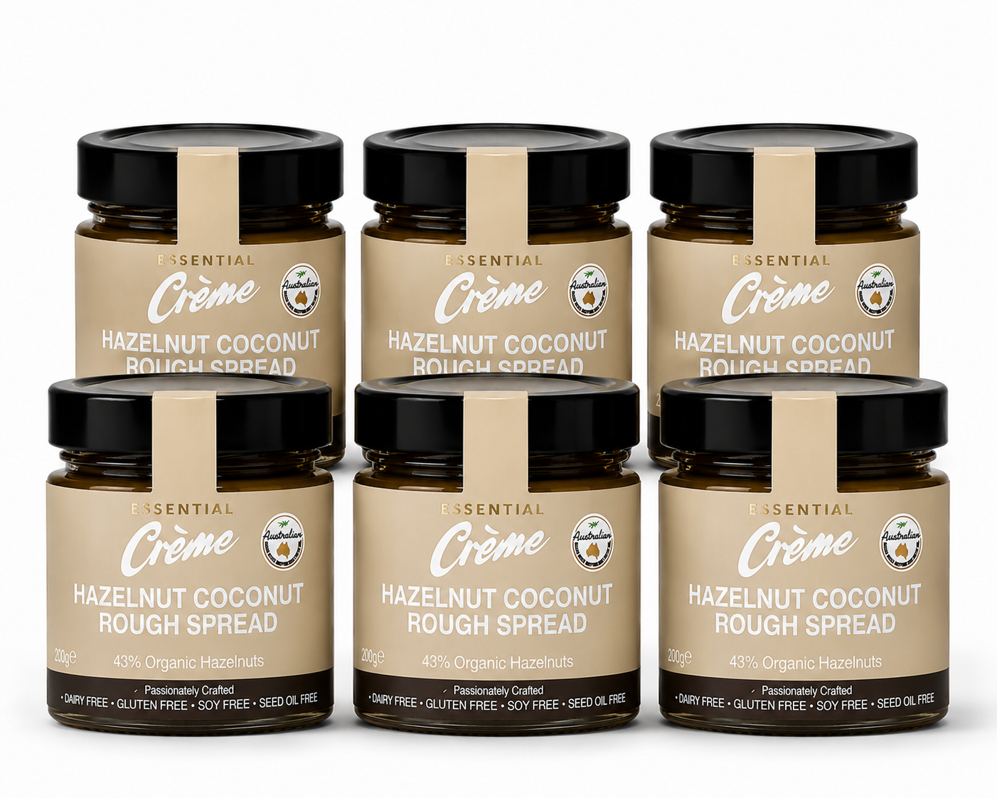 Hazelnut Coconut Rough Spread Value Pack – 6 x 200g